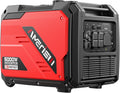AMERISUN 5000W Inverter Generator Gas Powered, CO Sensor, Super Quiet Gas Generator with RV Ready 30A Outlet, Wheels Handle Kit, Parallel Capable for Home Backup Emergency Use Camping, EPA Compliant