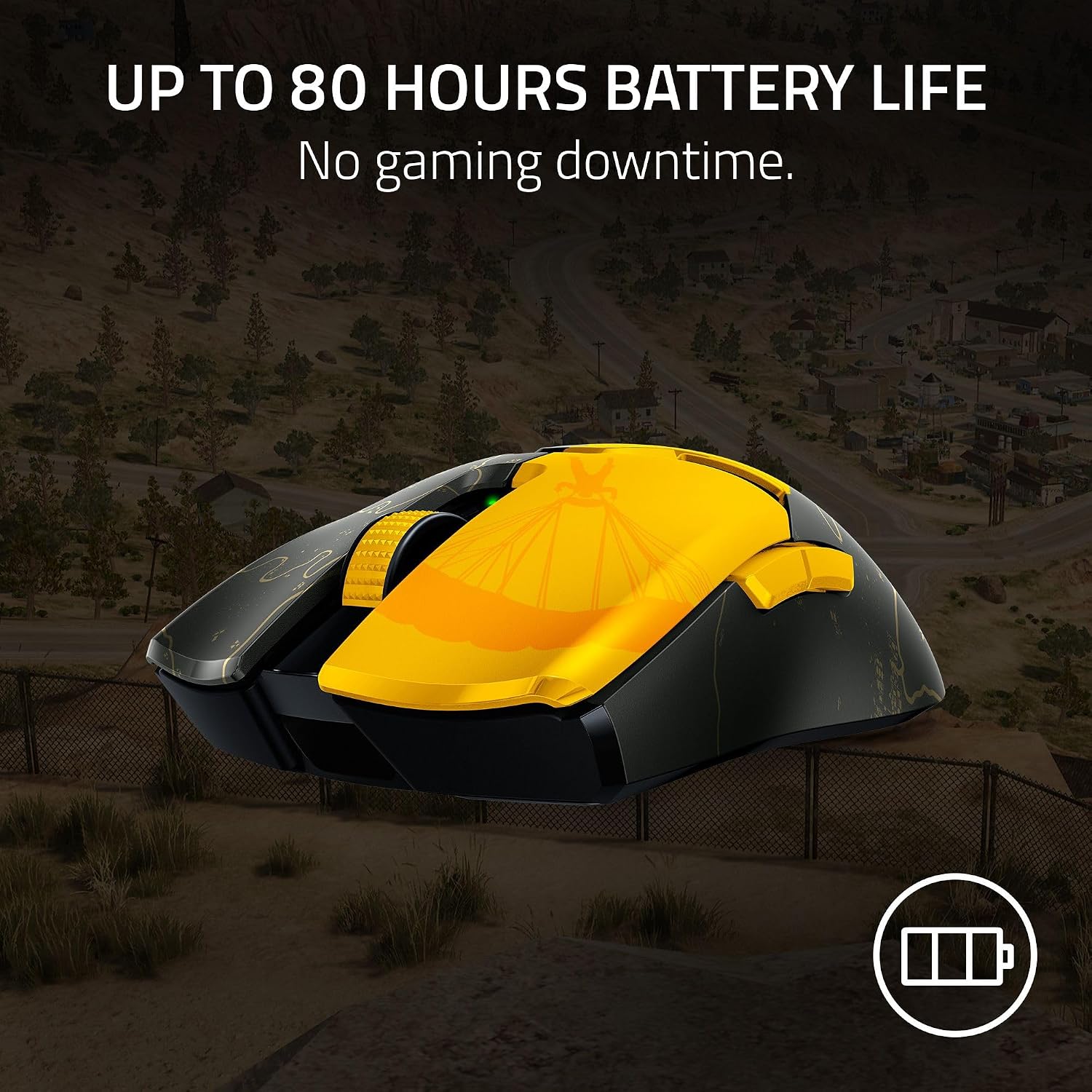 Razer Viper V2 Pro HyperSpeed Wireless Gaming Mouse: 59g Ultra Lightweight - Optical Switches Gen-3-30K DPI Optical Sensor - 90 Hour Battery - USB Type C Cable Included - PUBG: Battleground Edition