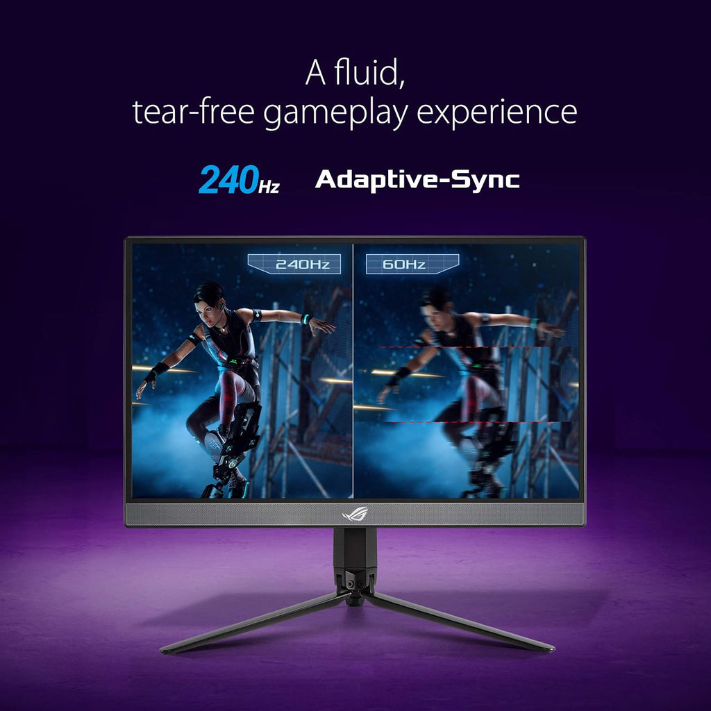 ASUS ROG Strix 17.3' 1080P Portable Gaming Monitor (XG17AHP)-FHD, IPS, 240Hz, Adaptive-Sync, Built-in Battery, ROG Bag, Tripod Stand, USB Type-C, Micro HDMI for Laptop, PC, Console, 3-Year Warranty
