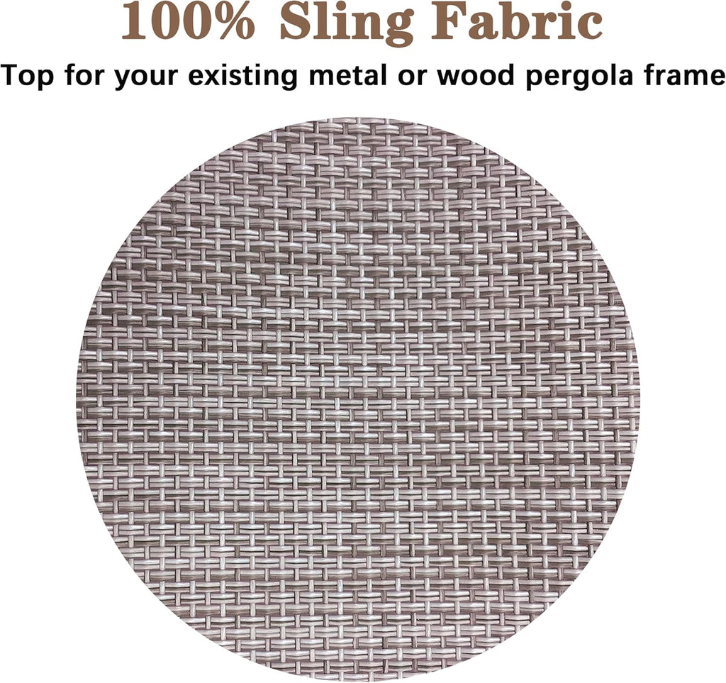 SCOCANOPY Replacement Sling Top Compatible with Lowe's Allen + roth 10 ft x 10 ft Freestanding Pergola, #L-PG152PST-B (Size: 200' (L) x 103' (W)),Brown
