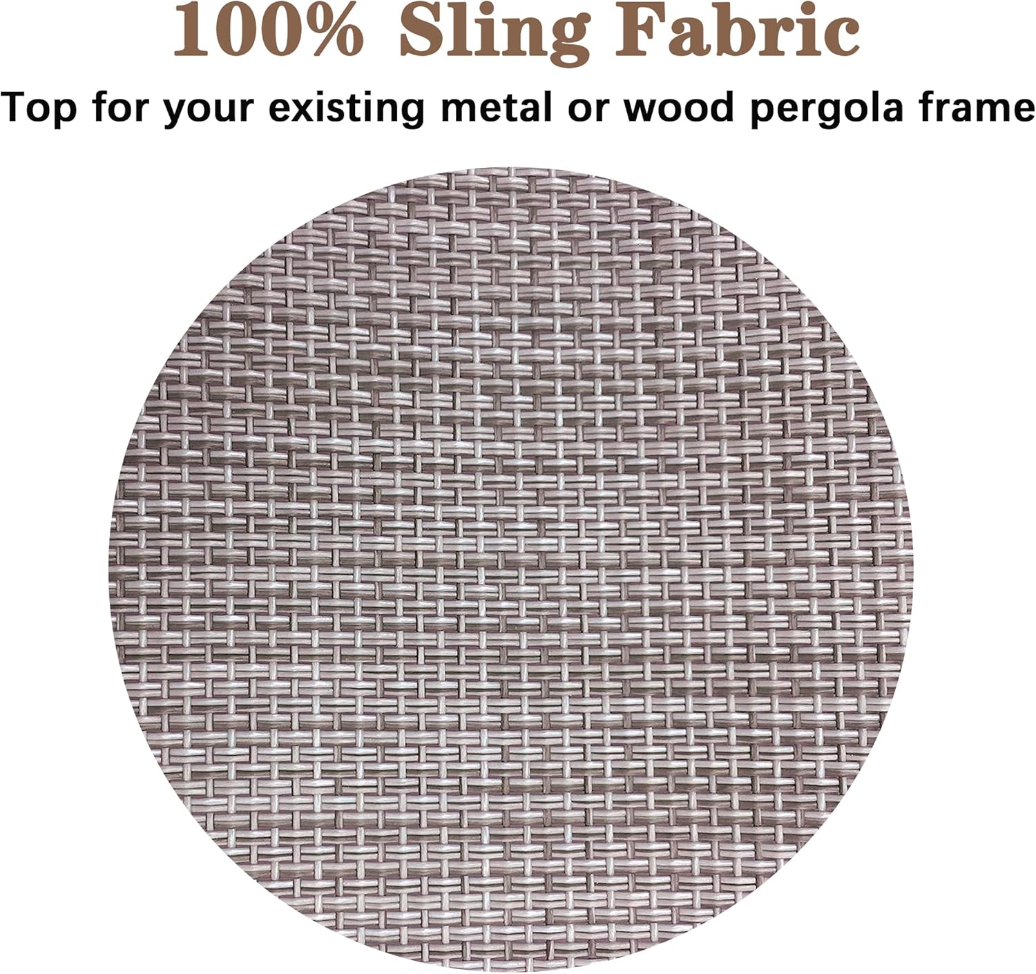 SCOCANOPY Replacement Sling Top Compatible with Lowe's Allen + roth 10 ft x 10 ft Freestanding Pergola, #L-PG152PST-B (Size: 200' (L) x 103' (W)),Brown