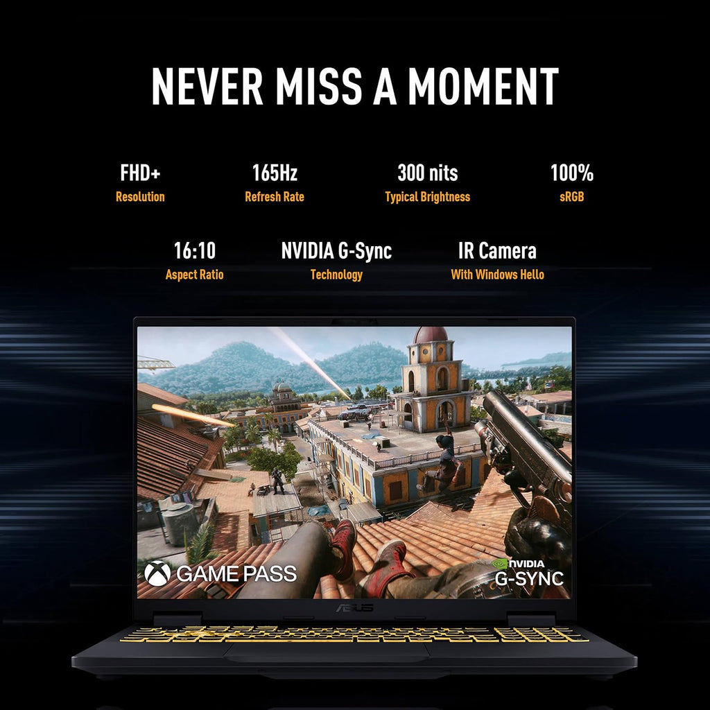 ASUS TUF F16 Gaming Laptop, NVIDIA RTX 5060 (Beat 4070), Intel 14th i7(Up to 5.2GHz, 16 Cores), 16' FHD+ 165Hz Anti-Glare LCD Display, WiFi 6E, 64 GB DDR5, 1 TB SSD, Windows 11 Pro, Accessories