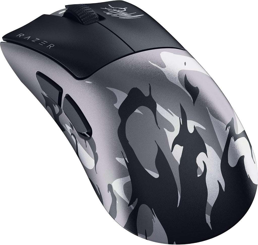 Razer DeathAdder V4 Pro Wireless Gaming Mouse: 57g Lightweight - 8000Hz Polling Rate - Optical Scroll Wheel - Optical Switches Gen-4 - Focus Pro 45K Sensor Gen-2 - Up to 150 Hr Battery - Niko Edition