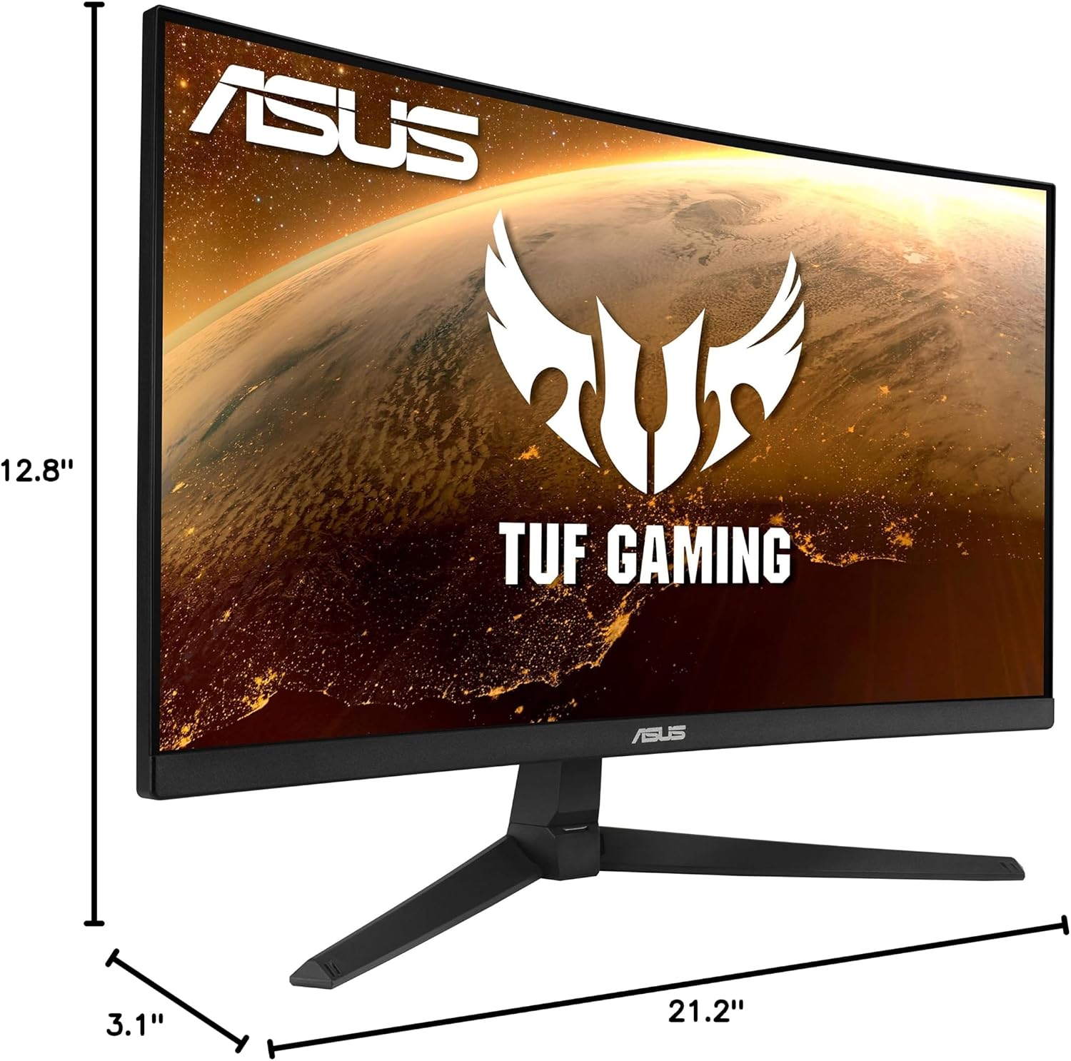 ASUS TUF Gaming 23.8' 1080P Curved Gaming Monitor (VG24VQ1B) - Full HD, 165Hz (Supports 144Hz), 1ms, Extreme Low Motion Blur, Speakers, Adaptive-sync/FreeSync Premium, Eye Care, DisplayPort, HDMI