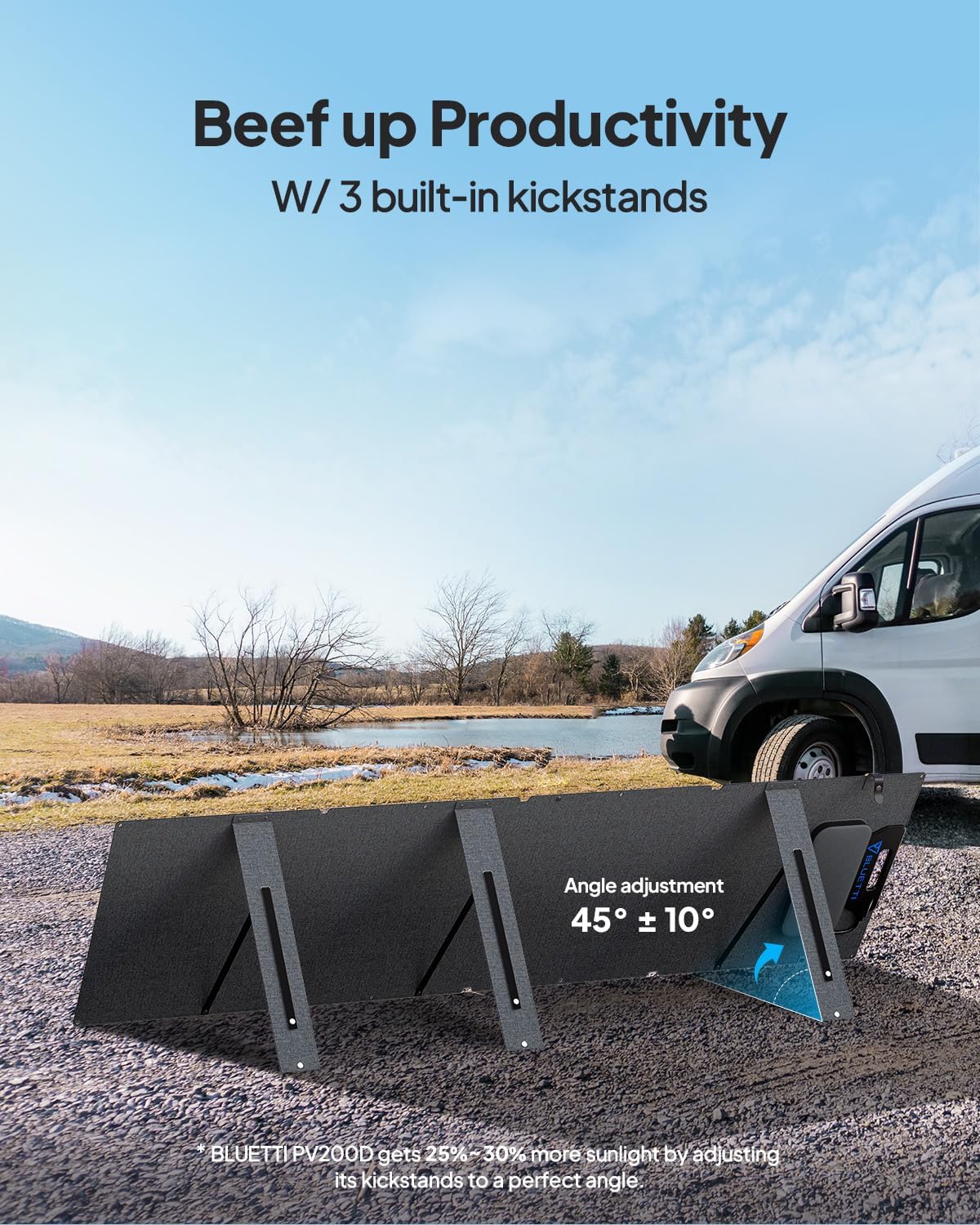 BLUETTI AC200PL Solar Generator with 200W Solar Panel (Ship Separately), 2304Wh LFP Battery Backup, Expandable to 8448Wh, 4 2400W AC Outlets (3600W Power Lifting), TT30 Output for RV, Camping, Outage