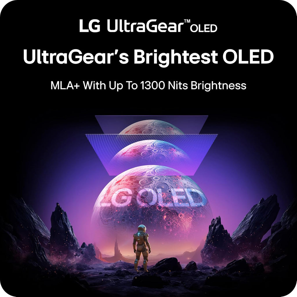 LG 27GX790A-B 27-inch Ultragear OLED Gaming Monitor QHD 1440p 480Hz, 0.03ms, DisplayPort 2.1, True Black 400, NVIDIA G-Sync, AMD FreeSync Premium Pro, HDMI, USB, Tilt/Height/Swivel/Pivot Stand, Black