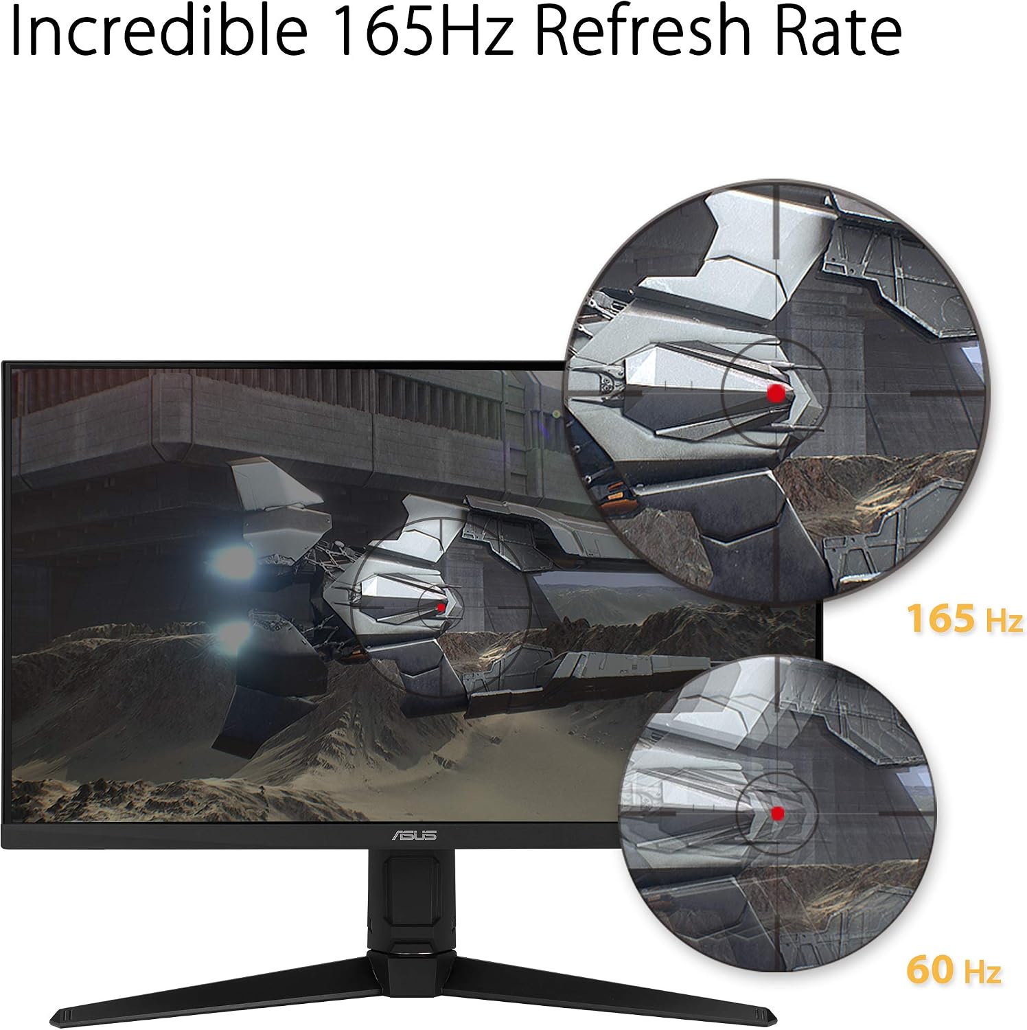 ASUS TUF Gaming VG279QL1A 27' HDR Gaming Monitor, 1080P Full HD, 165Hz (Supports 144Hz), IPS, 1ms, FreeSync Premium, DisplayHDR 400, Extreme Low Motion Blur, Eye Care, HDMI DisplayPort