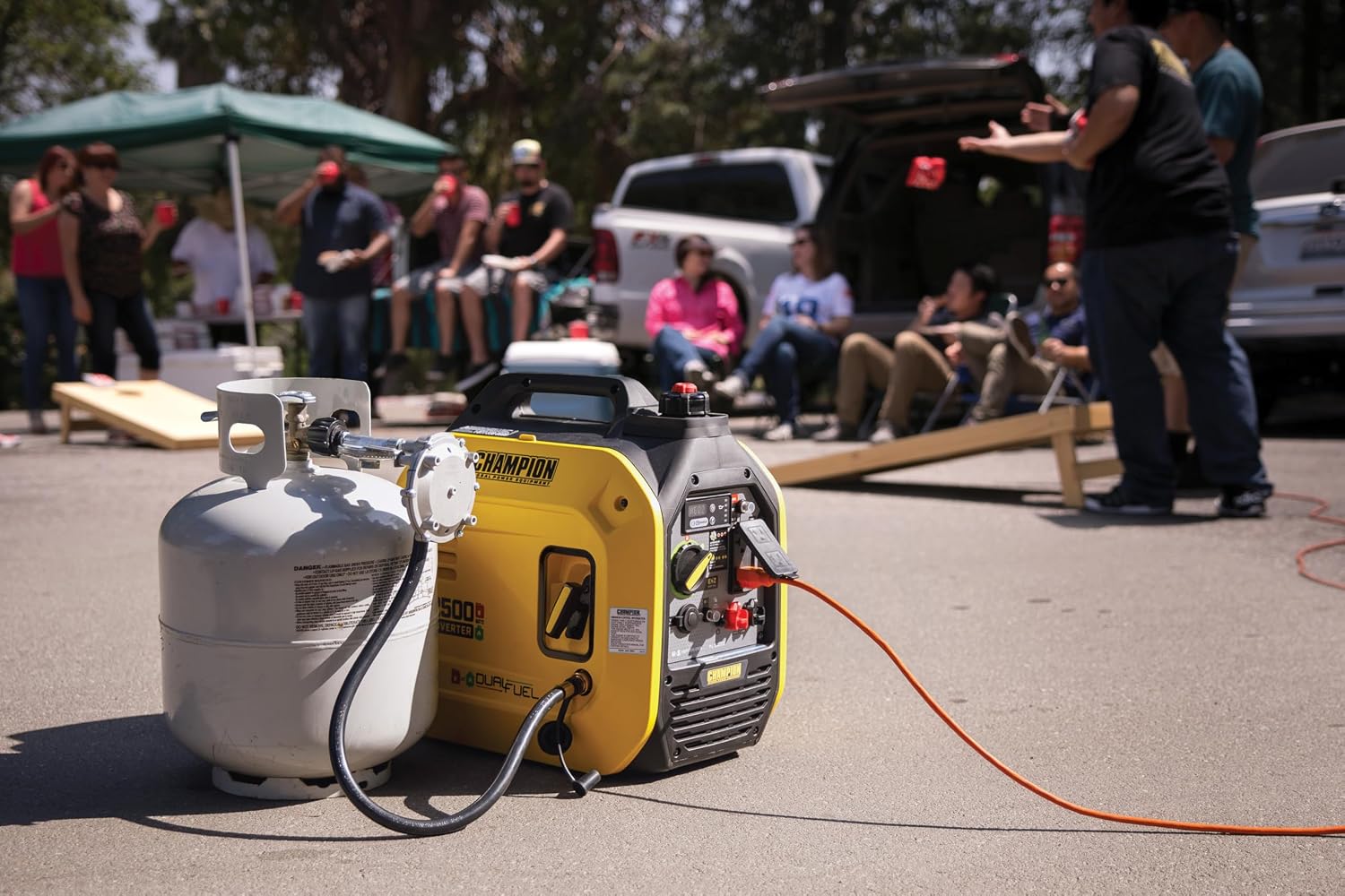 Champion Power Equipment 2500-Watt Dual Fuel Portable Inverter Generator with Quiet Technology and CO Shield
