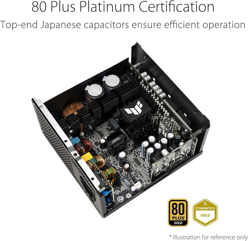 ASUS TUF Gaming 1200W Gold (1200 Watt, ATX 3.0 Compatible Fully Modular Power Supply, 80+ Gold Certified, Military-Grade Components, Dual Ball Bearing, Axial-tech Fan, PCB Coating, 10 Year Warranty)