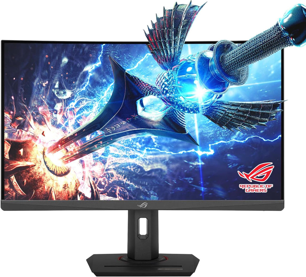ASUS ROG Strix 27' Curved 280Hz 1ms USB-C Gaming Monitor | 2560x1440 QHD Fast VA Panel, FreeSync Premium, AI Gaming, Tripod Socket, HDR 400, ELMB Sync, DisplayWidget Center
