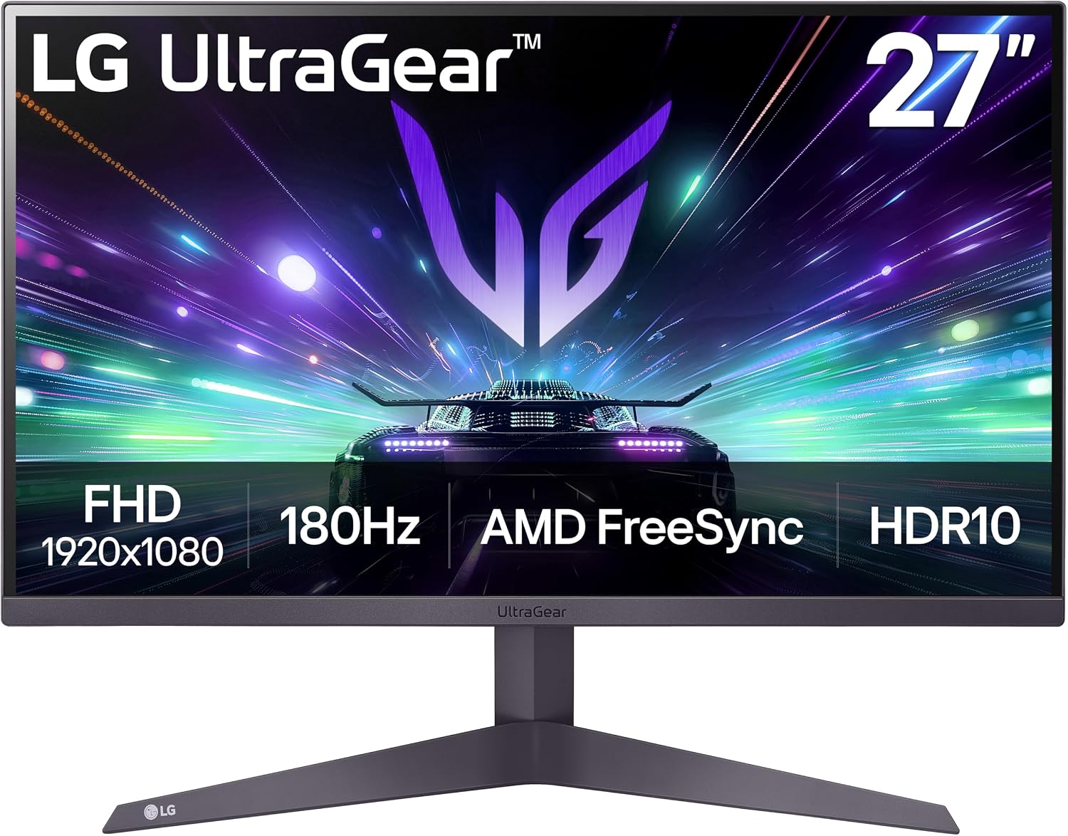 LG 27GS40W-B 27-Inch Ultragear FHD (1920 x 1080) Gaming Monitor, 180Hz, HDR10, AMD FreeSync, HDMI, DisplayPort, H/P Out, Black