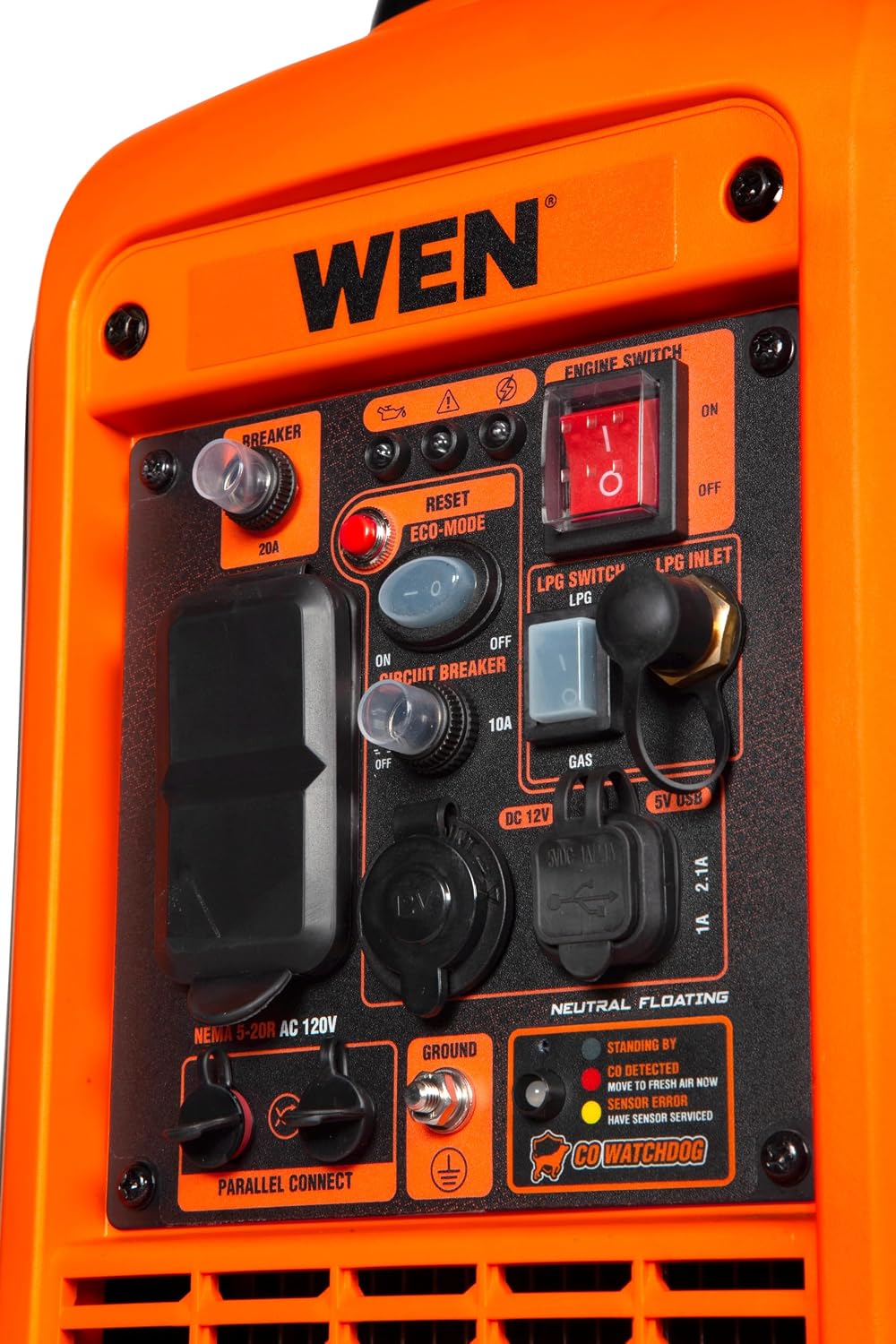 WEN 2800-Watt Dual Fuel Inverter Generator, Quiet, Portable, and Lightweight with Fuel Shut Off and CO Watchdog (DF280iX)