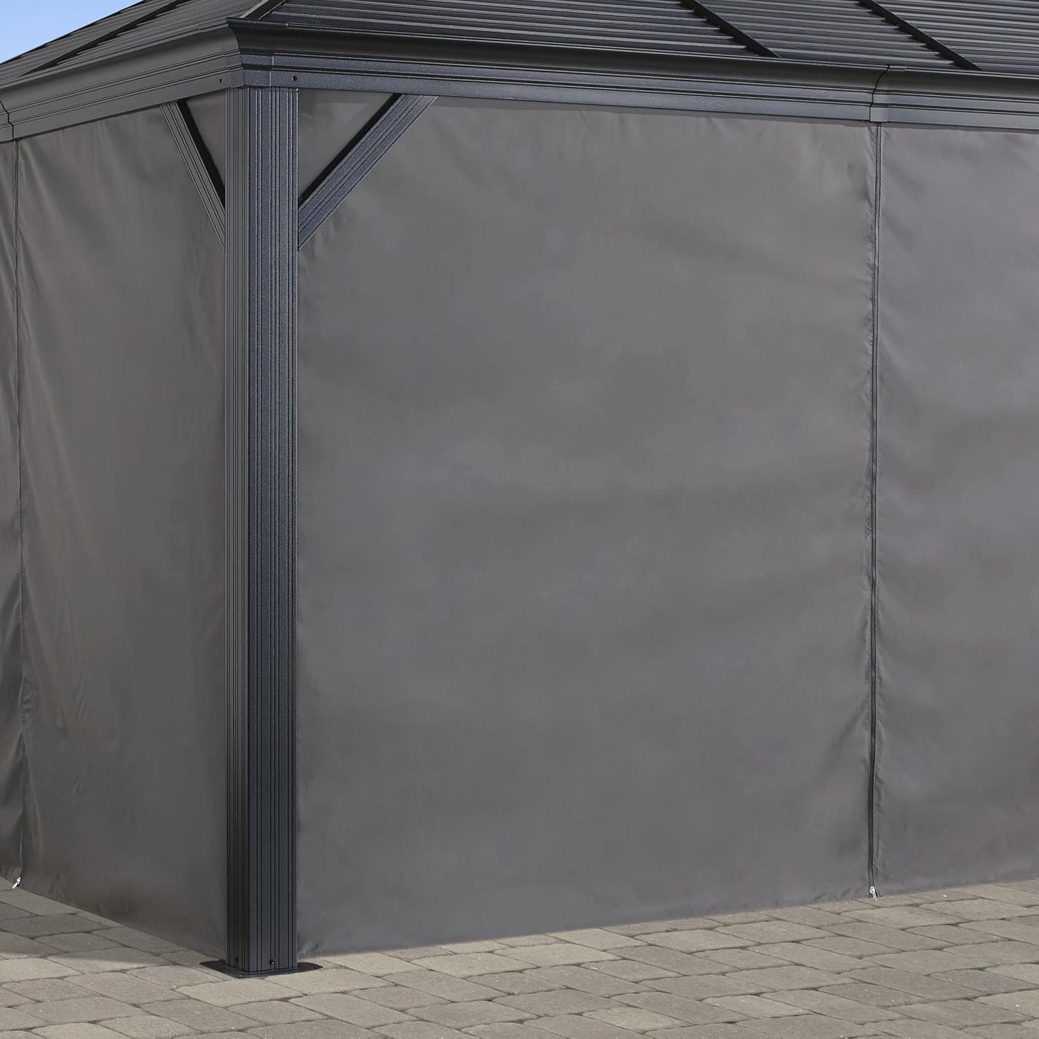 Sojag Ventura 10 x 10 x 6 ft Grey Curtains for Gazebo