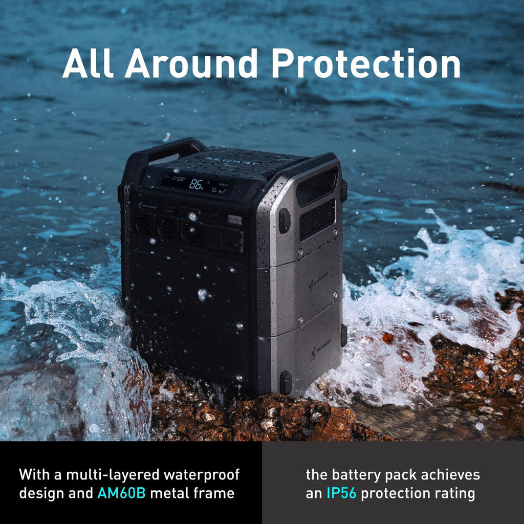 Segway Portable Power Station Cube 1000, 2200W AC Outlets, 1024Wh LiFePO4 Battery, Expandable Battery Capacity up to 5kWh Solar Generator for Camping, Home Backup, Power Outages, Off-grid
