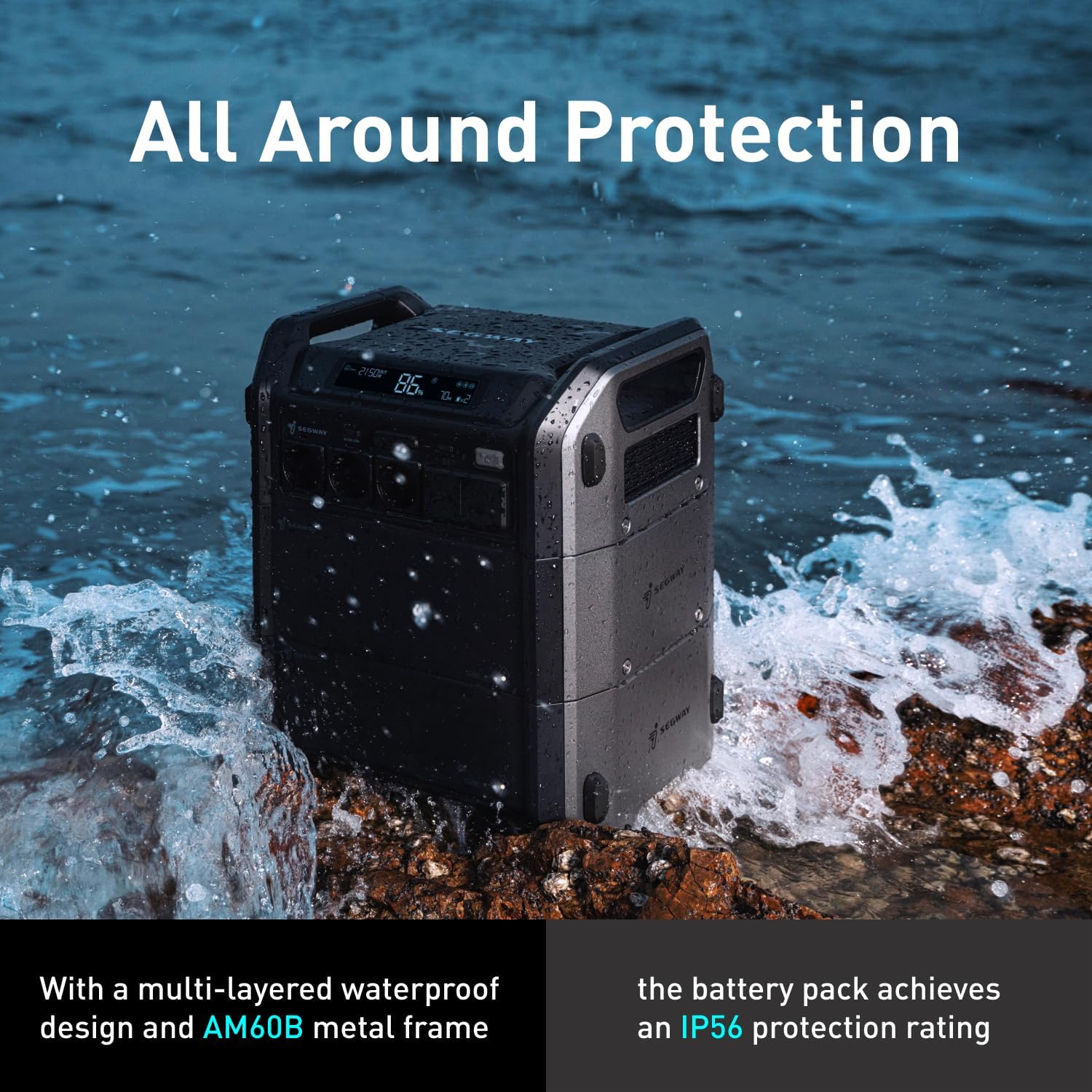 Segway Portable Power Station Cube 1000, 2200W AC Outlets, 1024Wh LiFePO4 Battery, Expandable Battery Capacity up to 5kWh Solar Generator for Camping, Home Backup, Power Outages, Off-grid