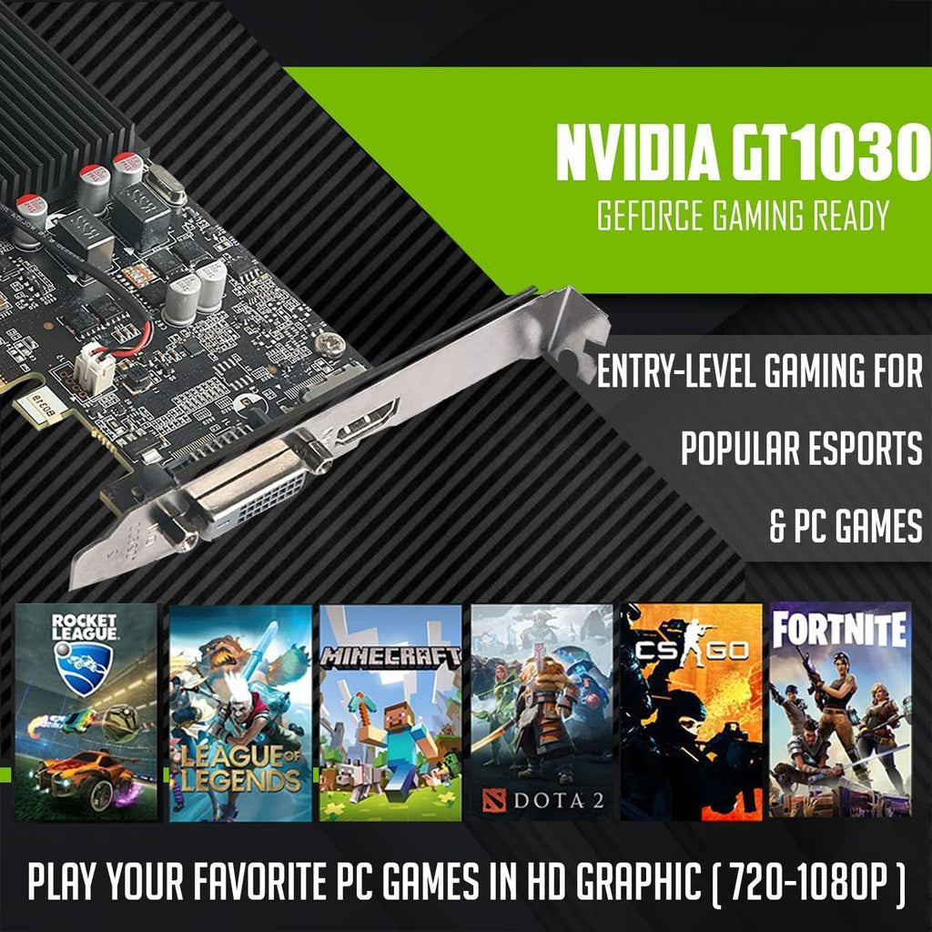Dell Desktop PC Gaming Bundle - Core i7, 16GB RAM, 1TB SSD, 27-inch Curved Monitor, GT 1030, RGB Keyboard with AI-Enhanced Copilot Key and Mouse, RGB Headphone, Webcam, Wi-Fi, Win 11 Pro (Renewed)