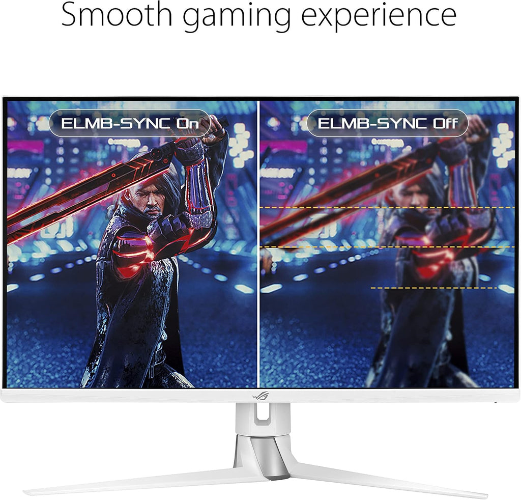 ASUS (PG329Q-W ROG Swift 32' 1440P Gaming Monitor - White, QHD (2560 x 1440), Fast IPS, 175Hz, 1ms, Extreme Low Motion Blur Sync, G-Sync Compatible, Eye Care, DisplayPort, HDMI, USB, DisplayHDR600