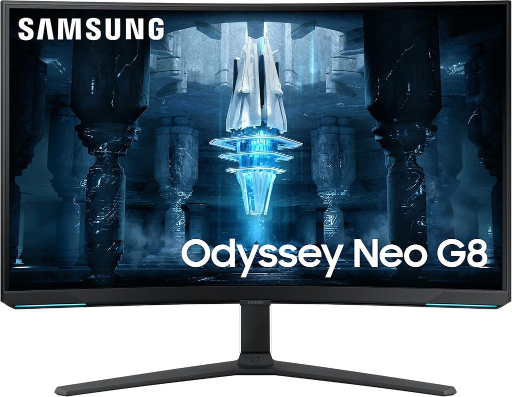 Samsung 2022 32'' Odyssey Neo G8 4K UHD 165Hz 1ms G-Sync 1000R Curved Gaming Monitor, Quantum HDR2000, AMD FreeSync Premium Pro, Ultrawide Game View, DisplayPort, HDMI, Black (Renewed)