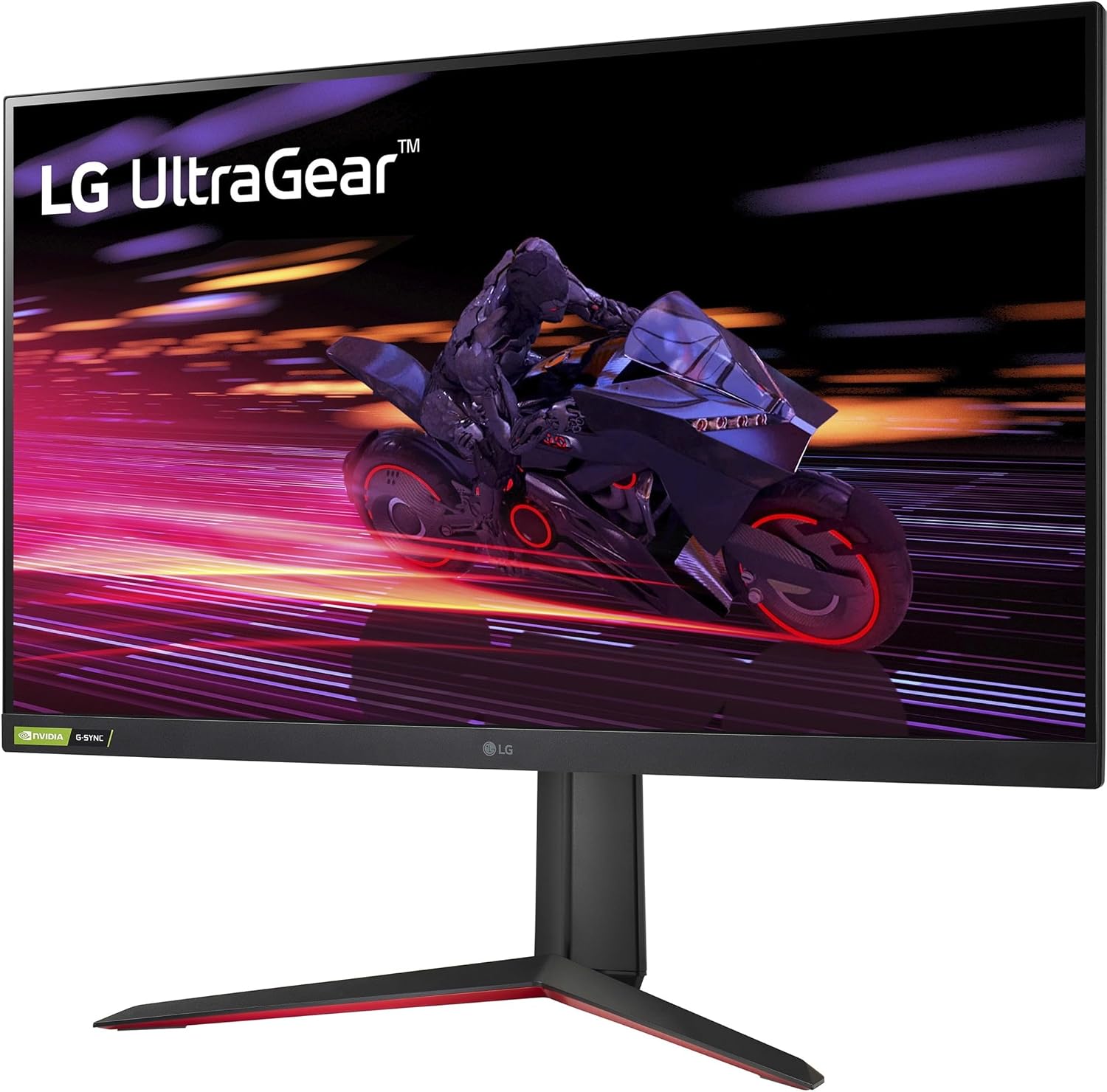 LG 32GP750-B 32 Inch QHD (2560 x 1440) IPS Ultragear Gaming Monitor with 1ms (GtG) and 165Hz Refresh Rate, NVIDIA G-SYNC Compatible with AMD FreeSync Premium, Tilt/Height/Pivot Adjustable - Black