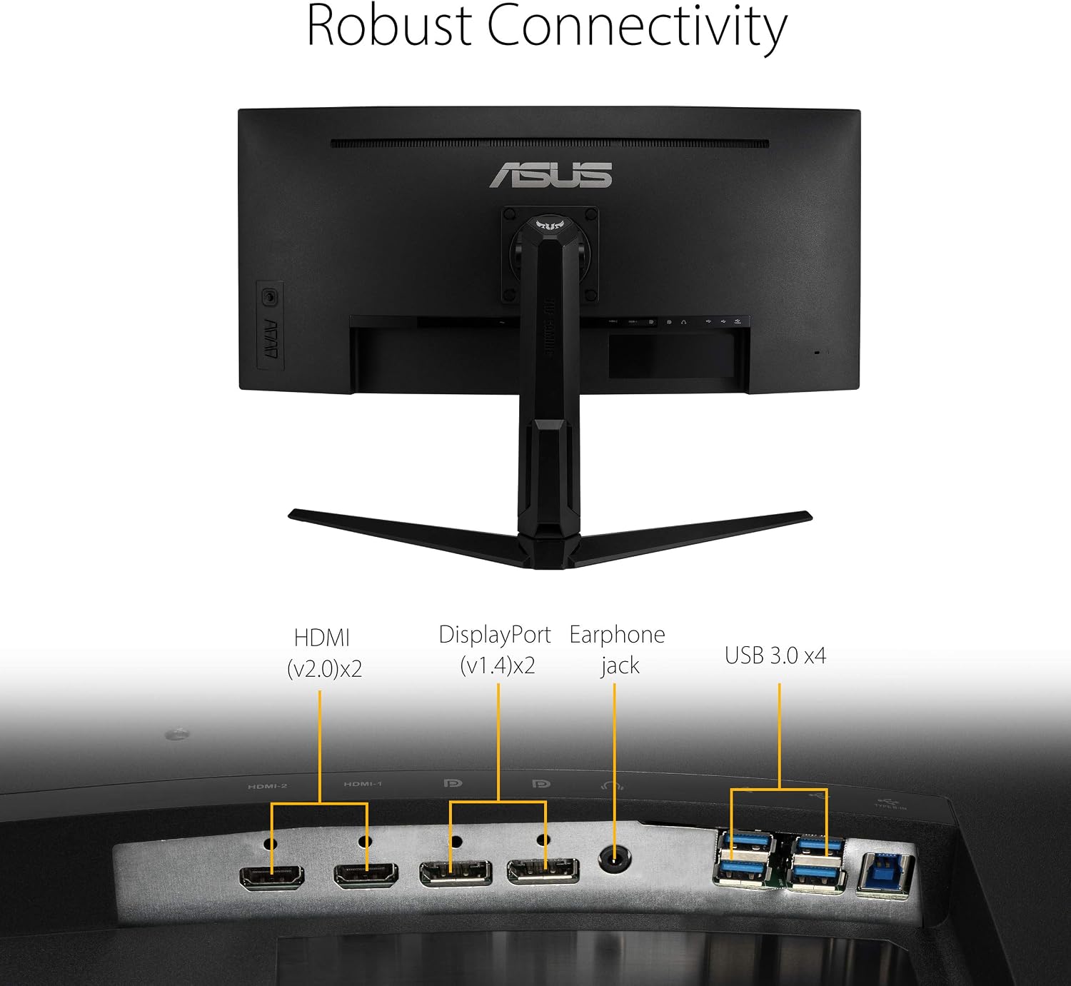 ASUS TUF Gaming VG34VQL1B 34 inches Curved HDR Monitor, WQHD (3440x1440), 165Hz, 1ms (Renewed)