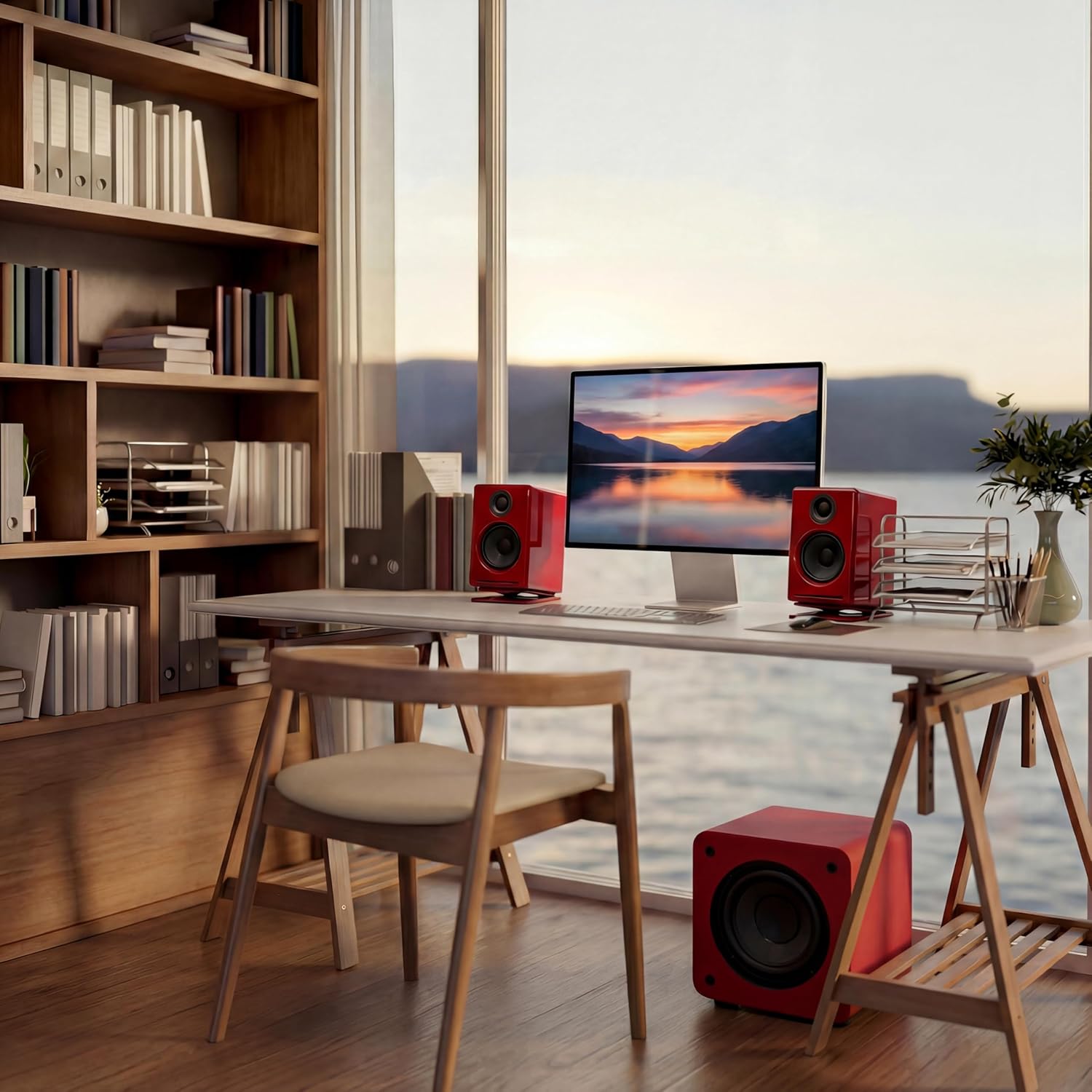 Audioengine A2+ 24 Bit 60 Watt Bluetooth Desktop Computer Speakers for Music and Gaming - PC MAC Laptop Tablet