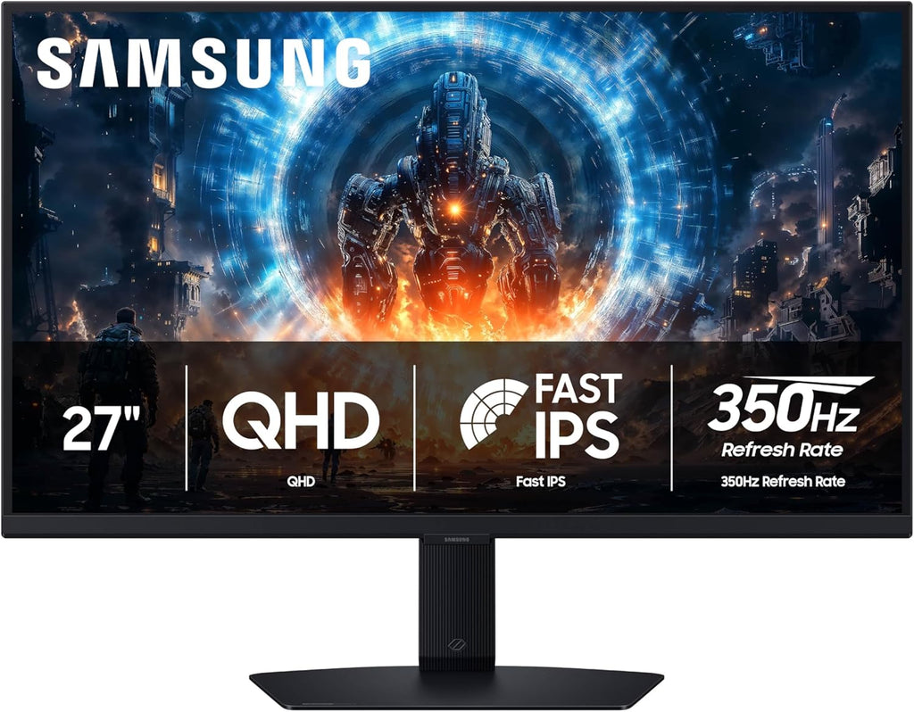 Samsung 27' Odyssey G6 G60F QHD Resolution Gaming Monitor, 350Hz Refresh Rate, Fast IPS Panel, VESA DisplayHDR™ 400, NVIDIA G-Sync Compatible, AMD FreeSync™ Premium, Ergonomic Stand, LS27FG60DENXZA