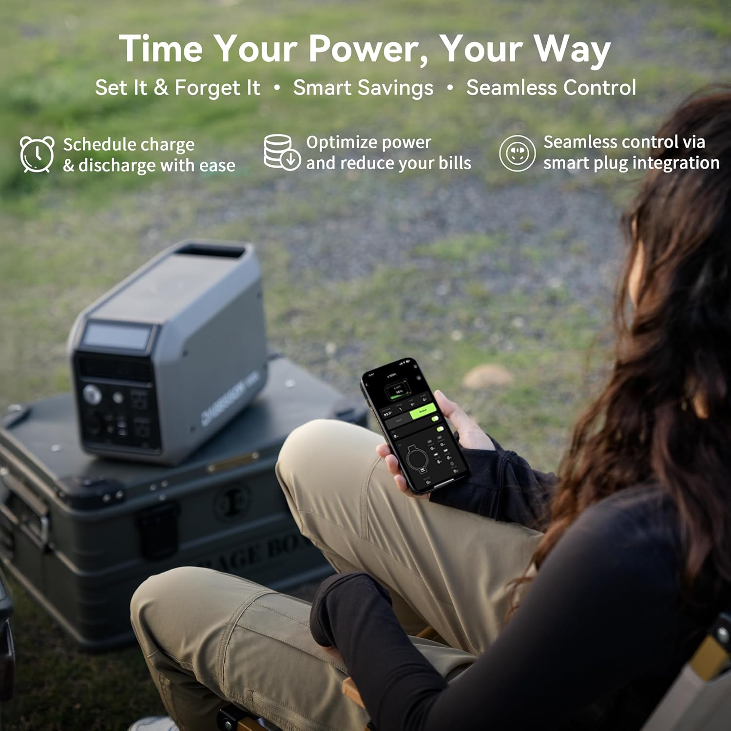 Dabbsson 1008Wh Solar Generator, Semi-Solid LiFePO4, 1200W AC Output/100W USB-C, 1600W Power Boost, 1.3X Longer Runtime, 0-80% in 50 Min, 1000L Portable Power Station for Home Backup/Camping/RV