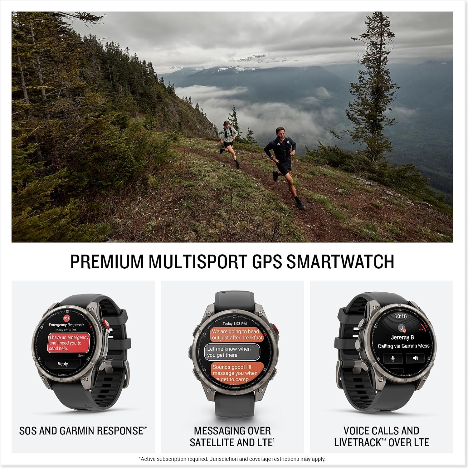 PlayBetter Garmin Fenix 8 Pro AMOLED Sapphire (47mm, Titanium/Graphite) Multisport GPS Smartwatch Bundle - 1.4' Touchscreen, inReach Technology Portable Charger & Screen Protectors