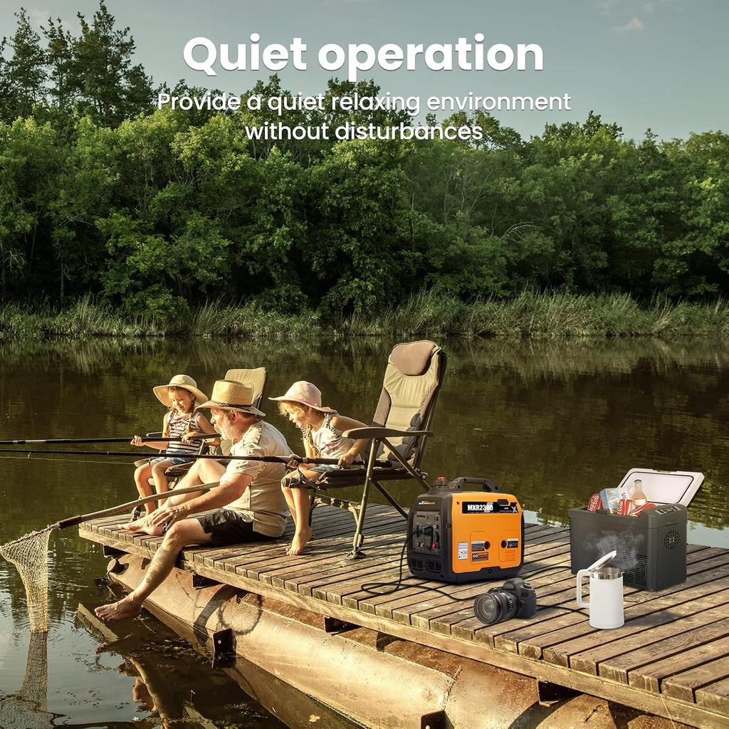 maXpeedingrods 2300W Portable Inverter Generator,40lbs,Gas Powered,Quiet Generator,Backup Power Supply for Outdoor Camping RV Ready,EPA/ISO Compliant