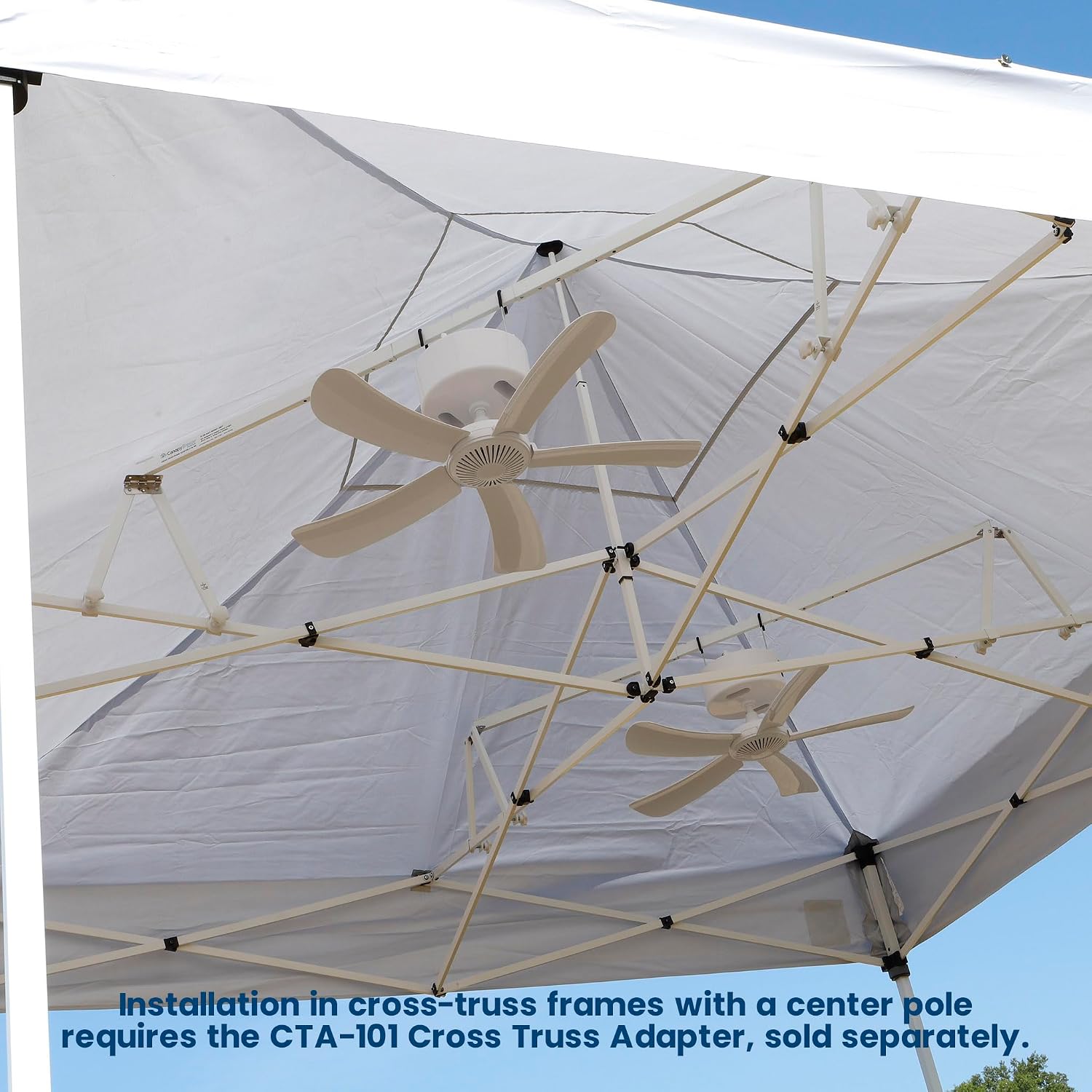 CB305 Large 31' Rechargeable Ceiling Fan for Canopies, Gazebos, Pergolas, Workshops & More. 6-Hour Run Time, Portable with Travel Case, Remote Control (Maroon)