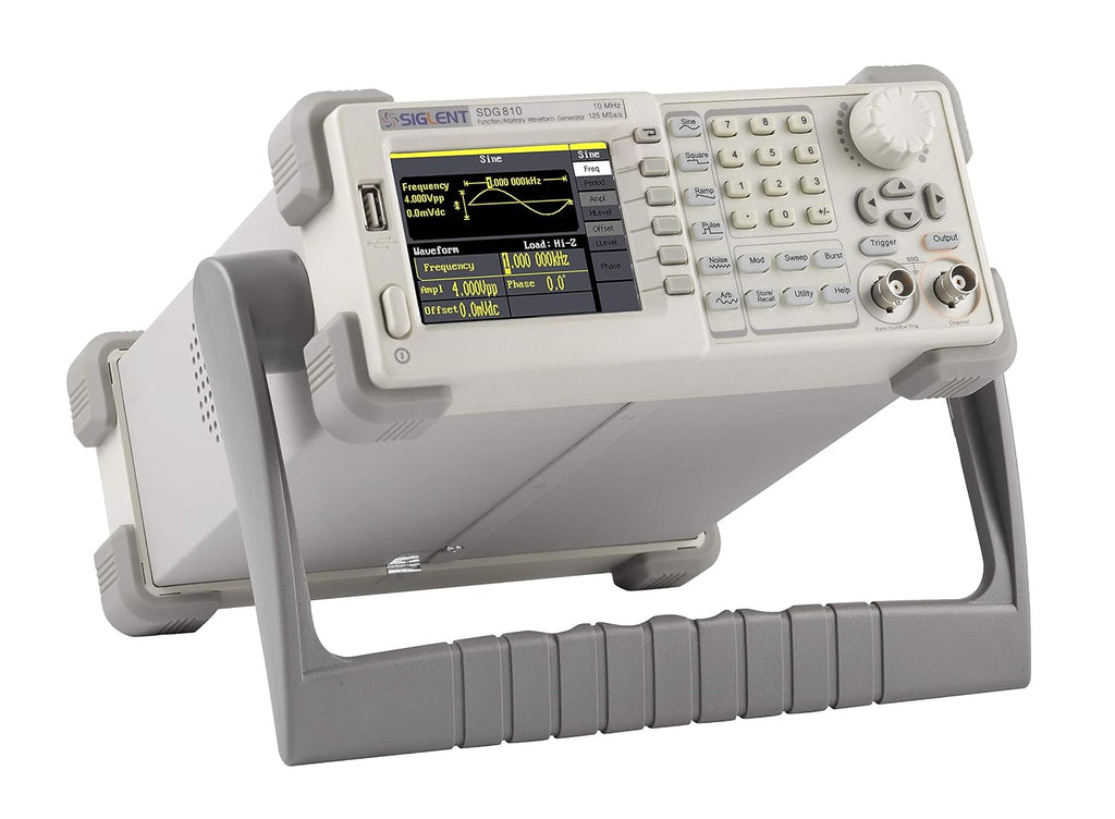 Siglent Technologies SDG810 Siglent Single Channel 10 mhz Bandwidth Signal Generator, Function Generator, Arbitrary Waveform Generator, 125 MSa/s Sampling Rate, Light Gray