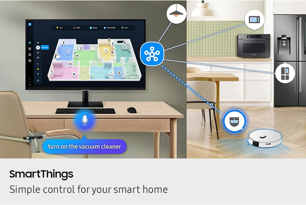 Samsung 32' Smart Monitor M7 (M70F) 4K UHD Display, Samsung Vision AI, Smart TV Apps, Gaming Hub, USB-C, HDMI and USB-A, Black, LS32FM702UNXZA, 2025