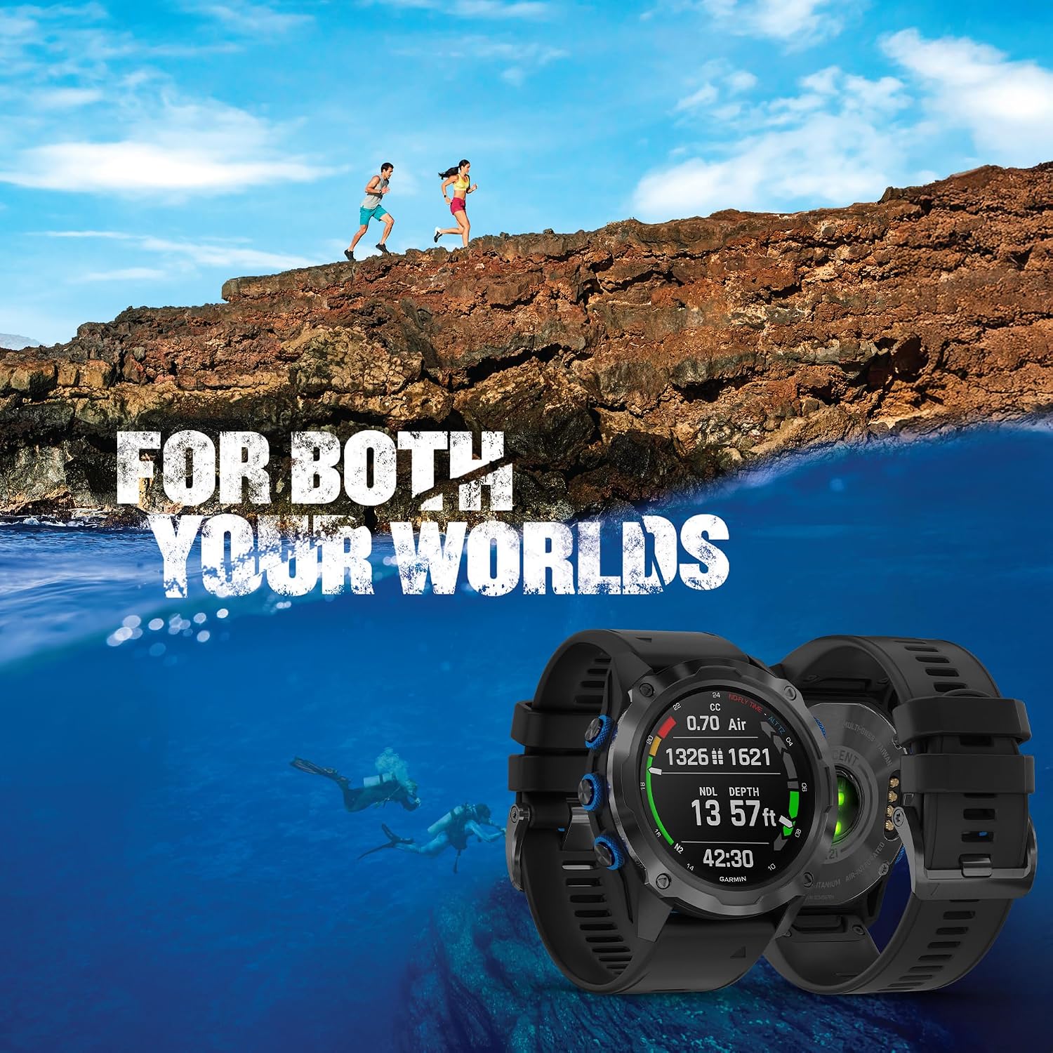 Garmin Descent Mk2i, Watch-Style Dive Computer with Air Integration, Multisport Training Smartwatch, Titanium Carbon Gray DLC with Black Band Bundle with Microfiber Cleaning Cloth + More