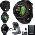 Garmin Approach S70 Golf Smartwatch, Full-Color CourseView Maps AMOLED Display, Advanced Shot Execution & Putt Alignment, Immersive Golfing Experience w/Signature Stand Power Bundle