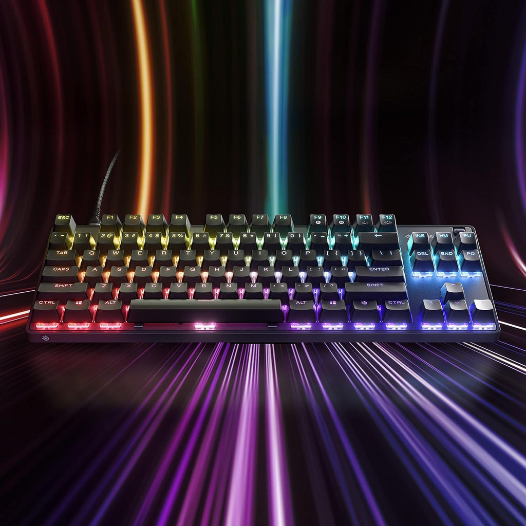 SteelSeries Apex 9 TKL - Mechanical Gaming Keyboard - Optical Switches - 2-Point Actuation - Keyless Compact Size - Removable Switches - US Layout (QWERTY)