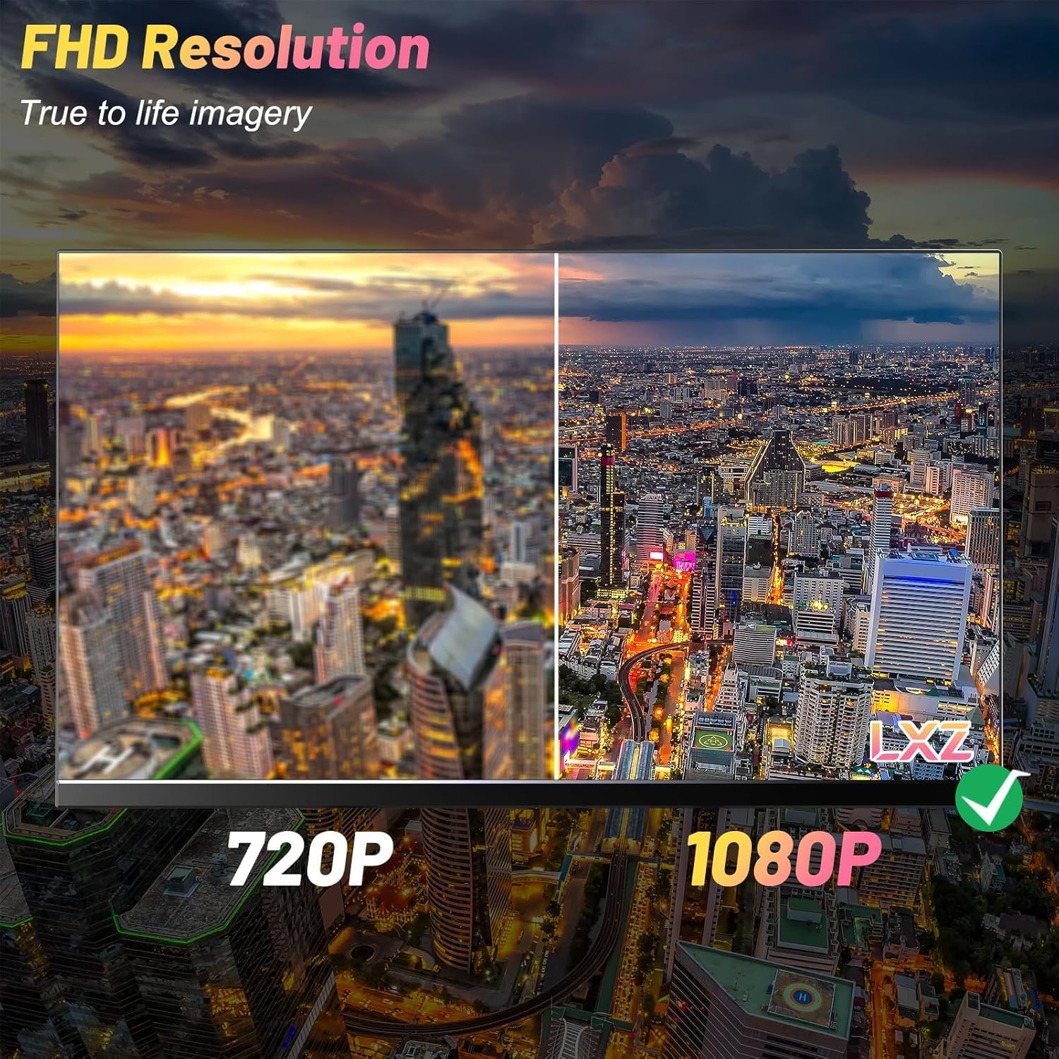 LXZ 24.5 Inch 300Hz 240Hz Gaming Monitor, FHD 1920x1080 VA Panel 1ms Computer Monitor, HDR Mode, Adaptive sync, FreeSync Compatible DP x2, HDMI x2, Ultra Thin Triangle Base, VESA 75mm x 75mm