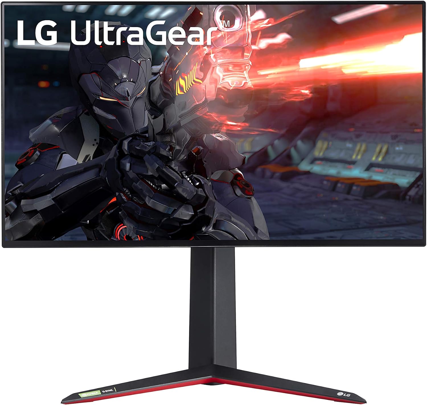 LG 27GN950-B Ultragear Gaming Monitor 27' UHD (3840 x 2160) Nano IPS Display, 1ms Response Time, 144Hz Refresh Rate, G-SYNC Compatibility, AMD FreeSync Premium Pro, Tilt/Height/Pivot Adjustable Stand