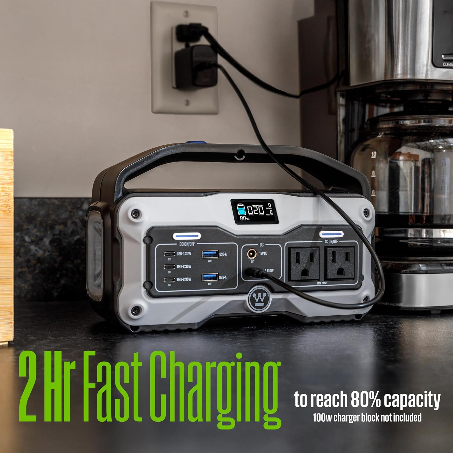 Westinghouse iGen400s 400 Watt, 183Wh Portable Power Station and Solar Generator with LED and DC Outlet for Camping, Home, Travel, Indoor/Outdoor Use (Solar Panel Not Included)