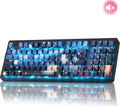 ZORNHER ZH980 Mechanical Keyboard,95% Blue Creamy Keyboard with Number Pad,Van Gogh's Starry Night Dye Sublimation PBT Keycaps,Pre-lubed Silent Switches,Hot-Swappable