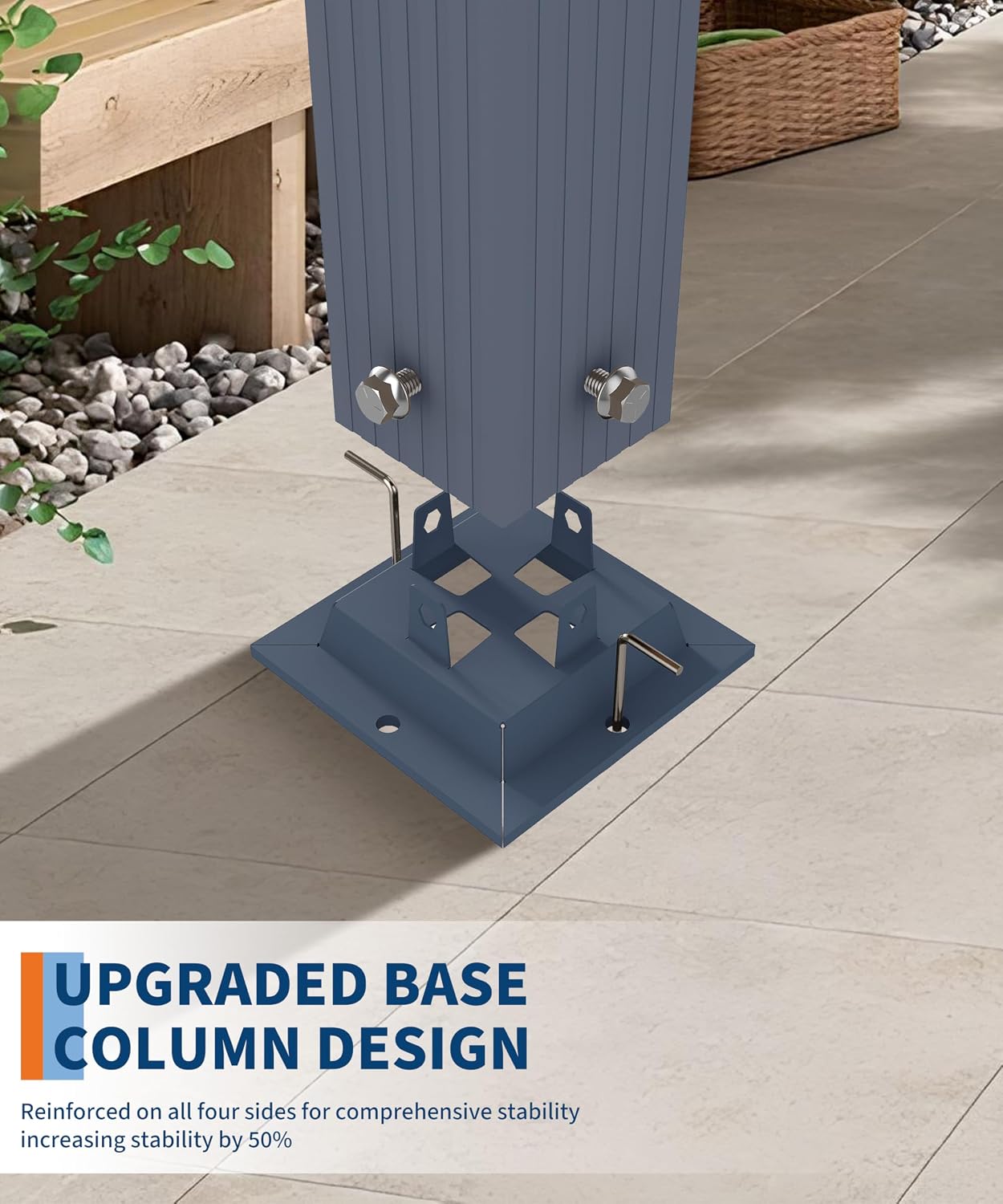 GAOMON 10x13 Ft Outdoor Pergola, Heavy-Duty Aluminum Patio Pergolas and Gazebos Clearance with Retractable Canopy Sun Shade, UV-Resistant Metal Pergola for Existing Deck, Backyard Garden Porch, Blue