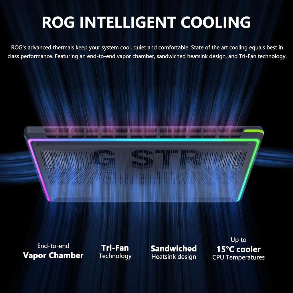 ASUS ROG Strix G18 G815 Gaming AI Laptop | 18' 2.5k IPS 240Hz (100% DCI-P3, 3ms) | Intel 24-Core Ultra 9 275HX | 32GB DDR5 2TB SSD | GeForce RTX 5060 | RGB Backlit Wi-Fi7 Win11 Pro w/DLCA Accessory