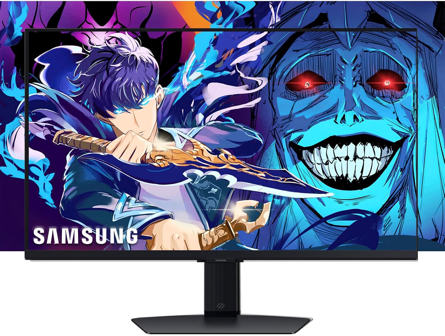 Samsung 27' Odyssey G7 4K UHD 144Hz 1ms G-Sync Gaming Monitor, HDR400, AMD FreeSync Premium, Ultrawide Game View, DisplayPort, HDMI, Height Adjustable Stand, Black