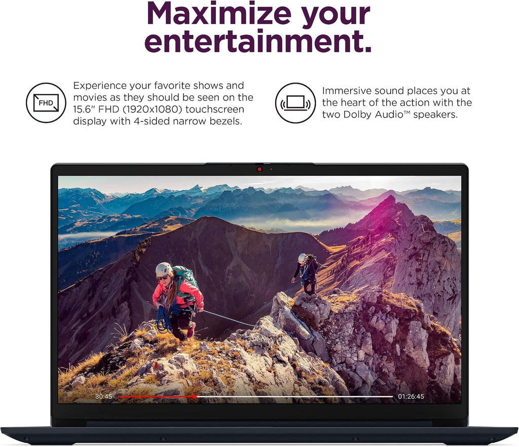 Lenovo IdeaPad 1i 15.6' FHD Touchscreen Laptop (Intel Core i5-1334U (> i7-1255U), 16GB, 512GB SSD), for Home, Student, Business, Webcam w/ Shutter, Slim,10-Hr Long Battery Life, Wi-Fi 6, Win 11 Home
