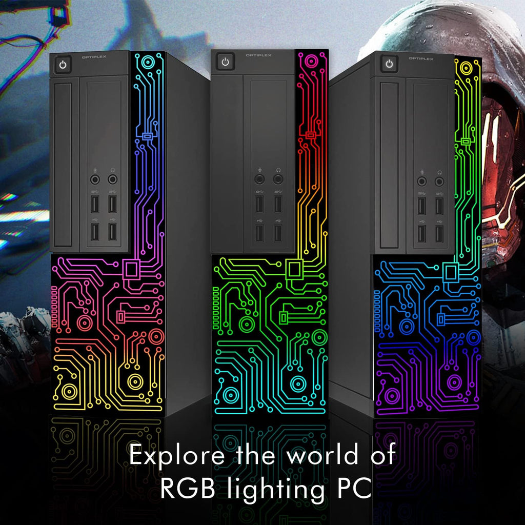 Dell OptiPlex Desktop RGB Computer PC, Intel Core i5 up to 3.6GHz, 16GB RAM, 512GB SSD, 22 Inch HDMI Monitor, RGB Keyboard Mouse, Gaming Headset, WiFi, Bluetooth, Windows 11 Pro (Renewed)