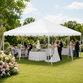 Party Tents Direct 20x20 Canopy Tent, West Coast Steel Frame, White Heavy Duty Waterproof PVC Vinyl Event Tent Pavilion Gazebo for Weddings, Parties and Outdoor Events