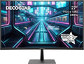 Deco Gear 27' 240Hz Curved Gaming Monitor, 1500R VA, FHD 1080p, HDR, 99% sRGB, Premium Adaptive-Sync, 5ms OD, HDMI & DisplayPort, FPS/RTS Modes, PC & Console Compatible, American Seller