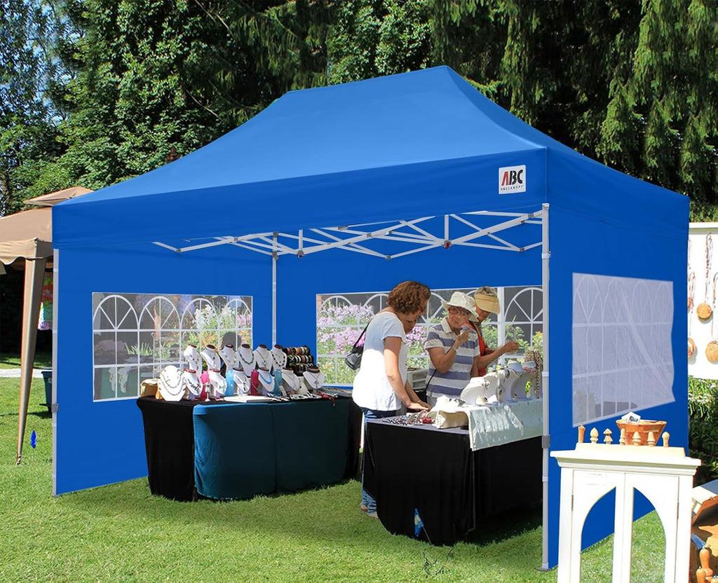 ABCCANOPY Outdoor Winter Gazebo 8x12, Premium Instant Pop Up Canopy Tent with Elegant Church Window,Snow and Rain Protection, Bonus Wheeled Bag,Royal Blue