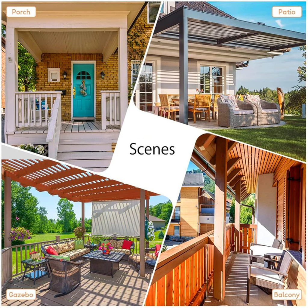 100W x 130L inch Waterproof Indoor/Outdoor Curtains for Patio Thick Privacy Grommet Curtains for Bedroom, Living Room, Porch, Pergola, Cabana, 2 Panel,Brown