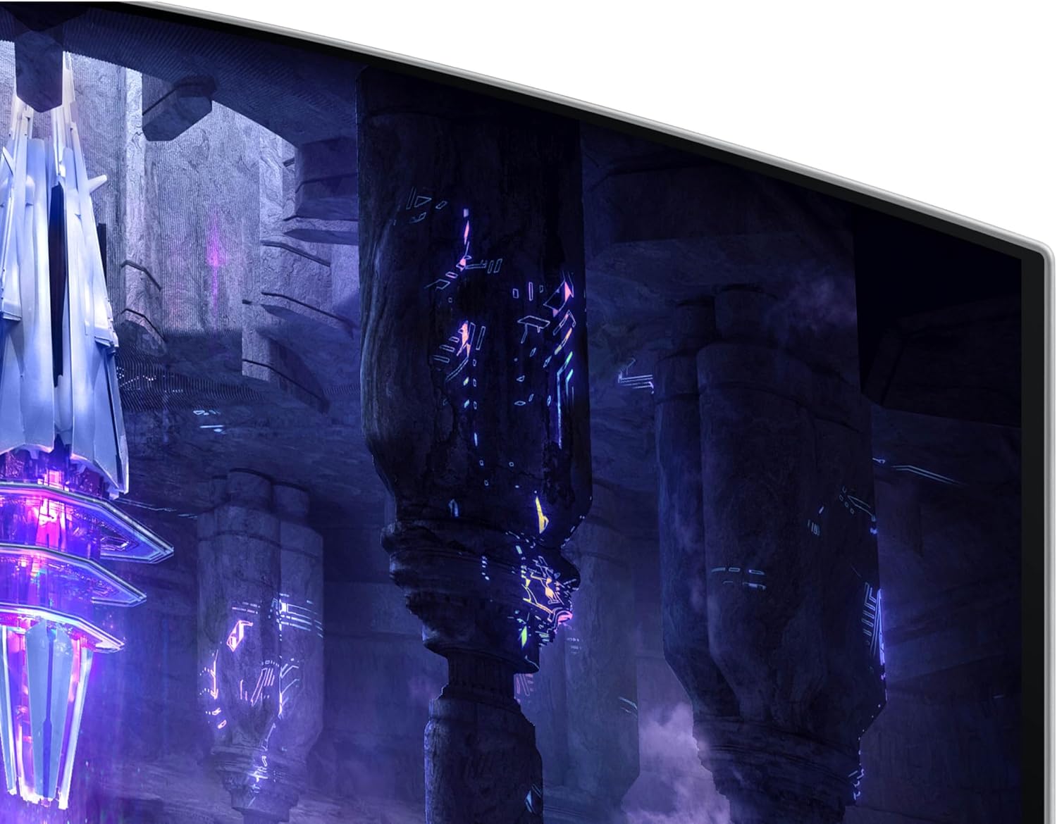 Samsung 34' Odyssey G85SB Series QD-OLED Ultra WQHD Curved Gaming Monitor, 175Hz, 0.03ms, DisplayHDR True Black 400, AMD FreeSync Premium Pro, Advanced Game Streaming, LS34BG850SNXZA