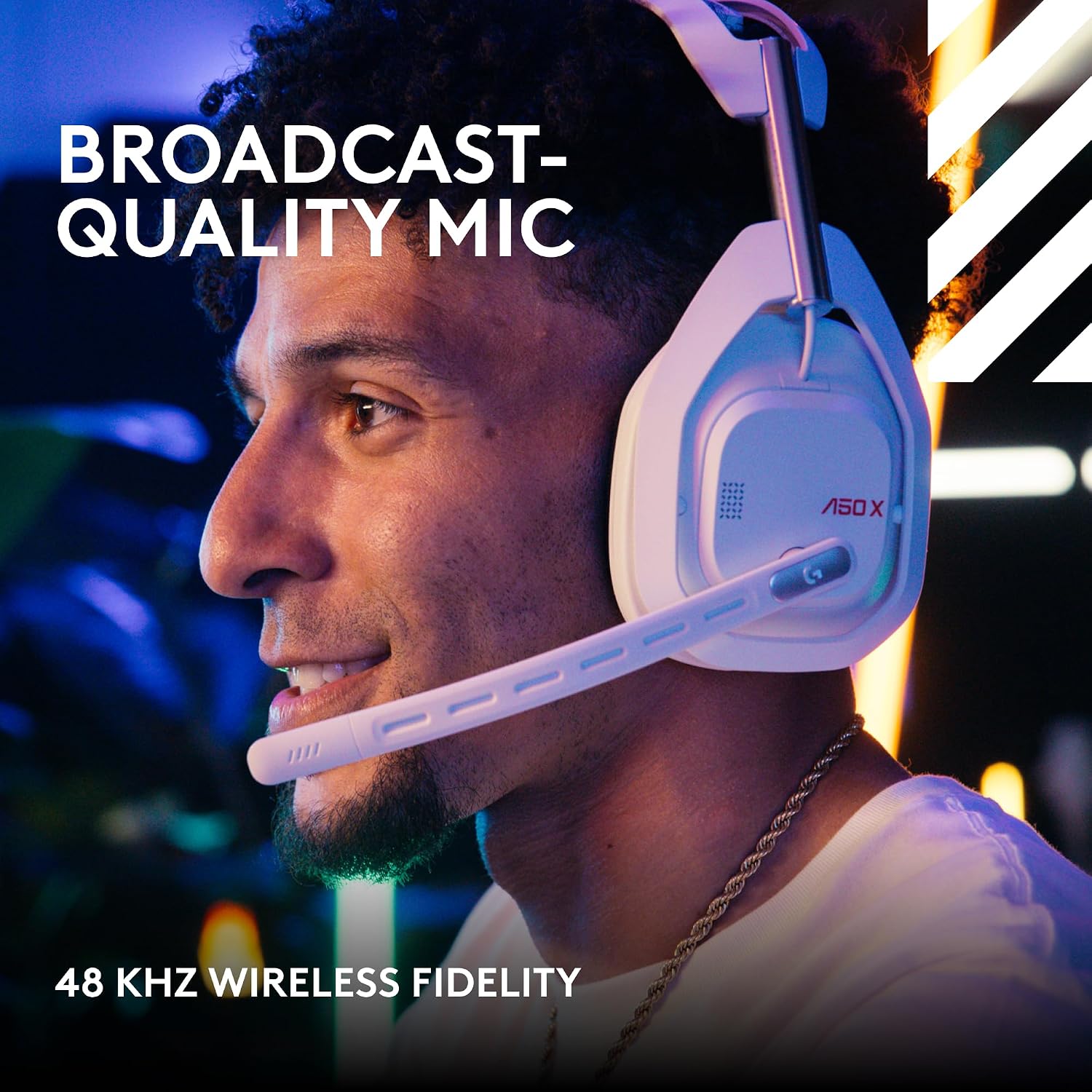 Logitech G Astro A50 X Omni-Platform Wireless Gaming Headset + Base Station for PS5, Xbox, PC - White